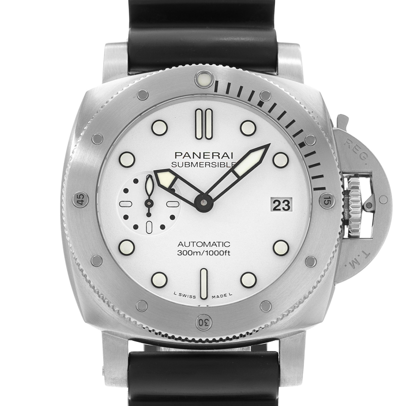 Panerai Submersible PAM 01223 42mm White Dial Steel Mens Watch Card 2022