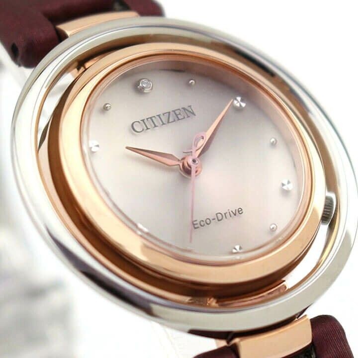 New Citizen L Eco Drive Ladies Wristwatch EM0669 21X Leather CITIZEN Gift