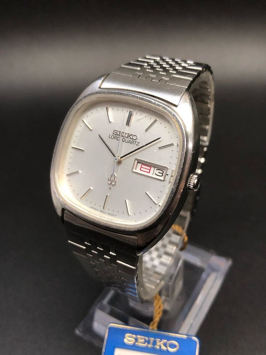 Rare SEIKO original tag included SEIKO Lord Quartz TV screen type 1978