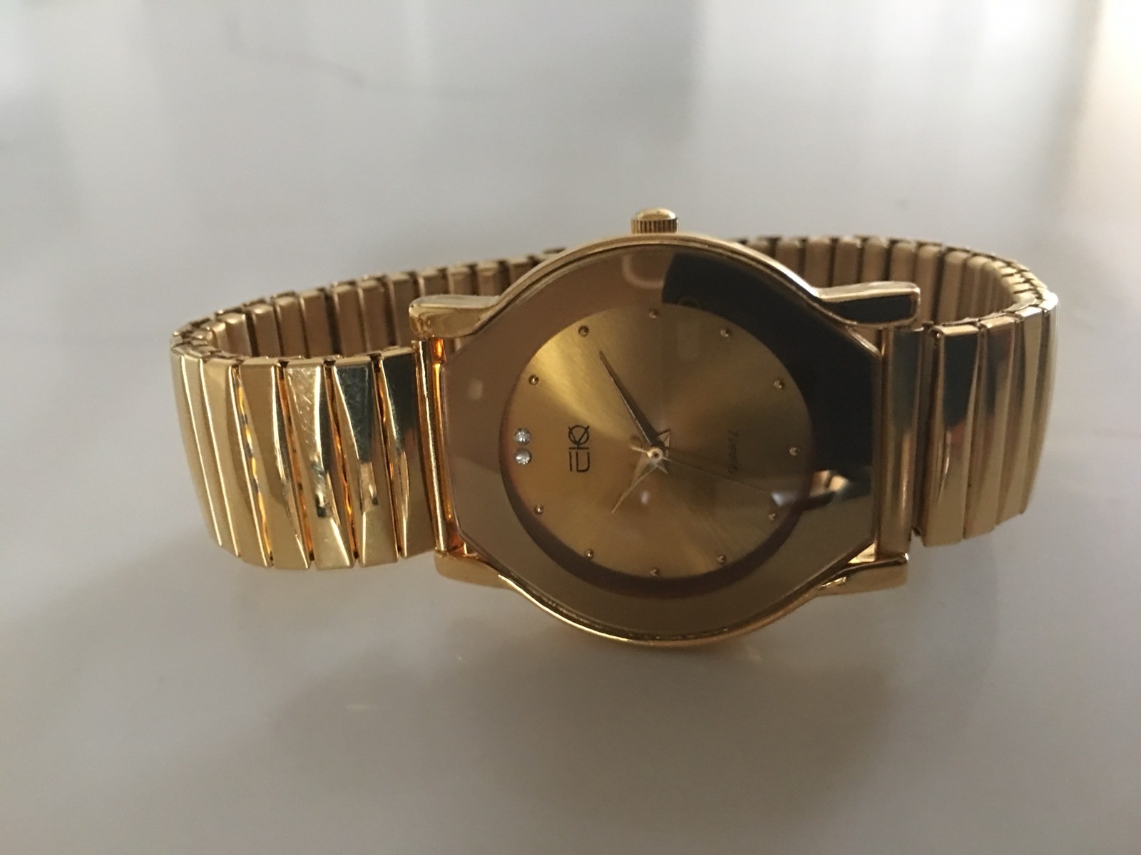 Unisex stretch Gold mirror quartz Watch Brand New-USA VENDOR-FREE shipping