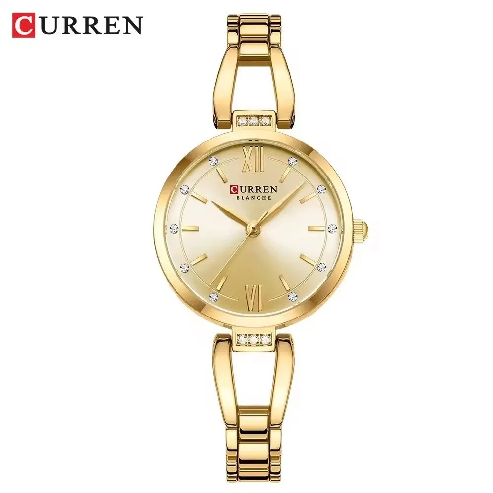 CURREN Women’s Quartz Watch Stainless Steel Bracelet Luxury Elegant Wristwatch