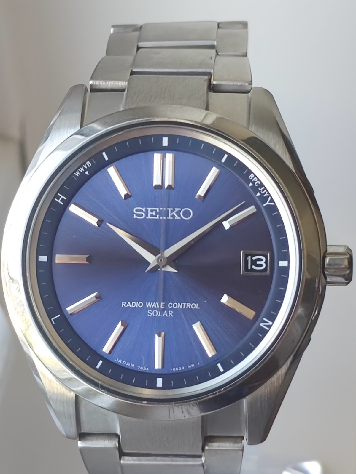 Seiko Brightz SAGZ081 JDM Solar Radio Titanium Blue Dial 39mm – US Seller