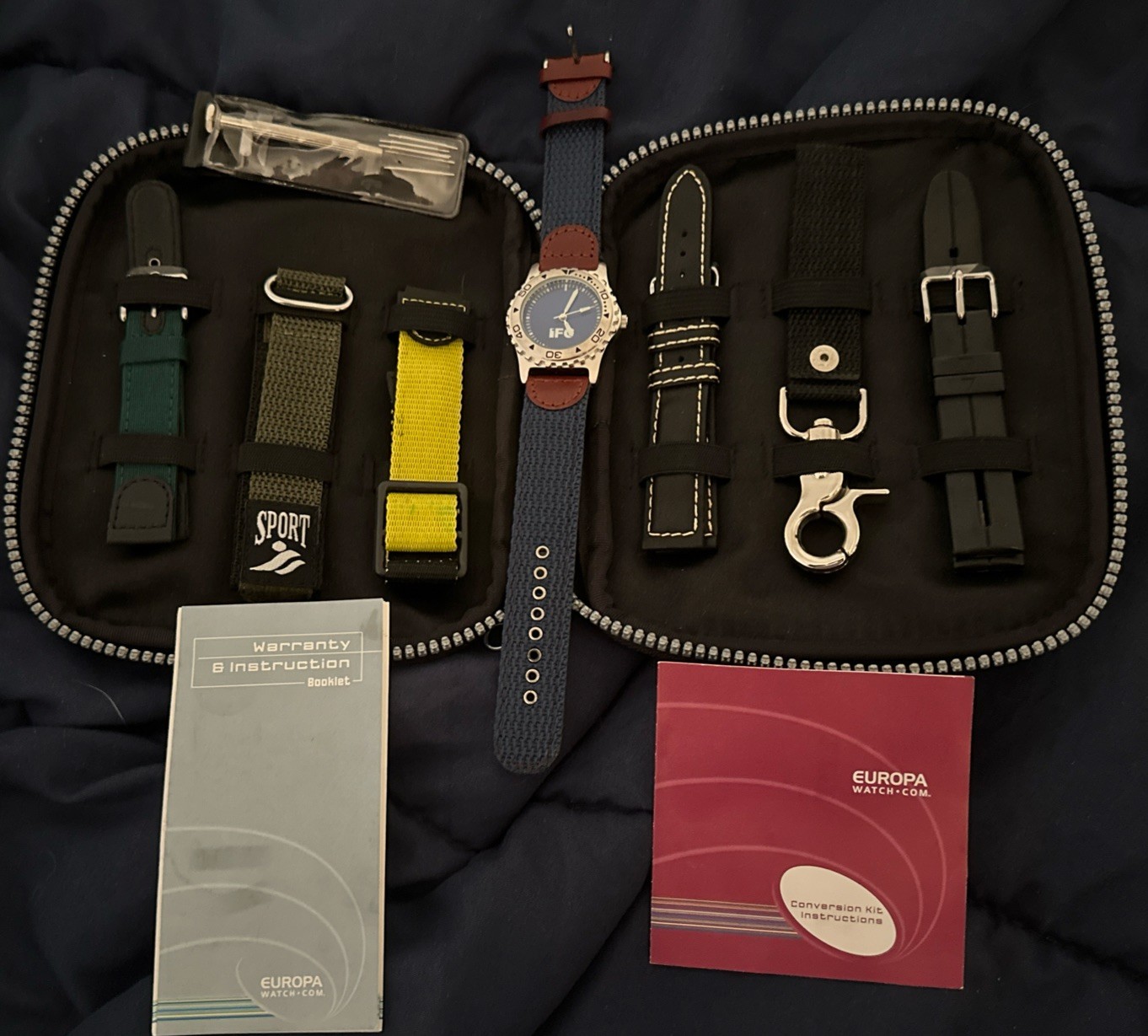 Vintage IFC (Independent Film Channel) Watch – 5 Interchangeable Straps & Case