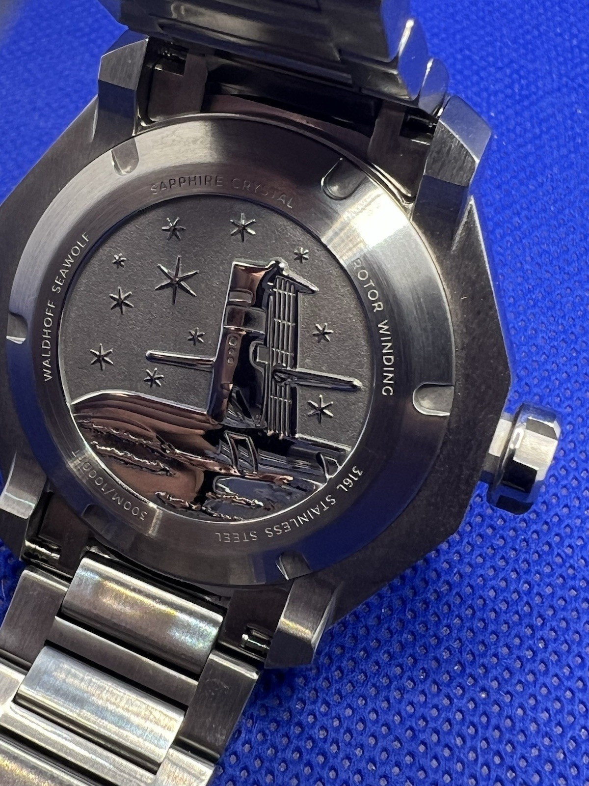 Waldhoff Seawolf II Labradorite SS MW-26CL Automatic Watch Full Set Box Papers