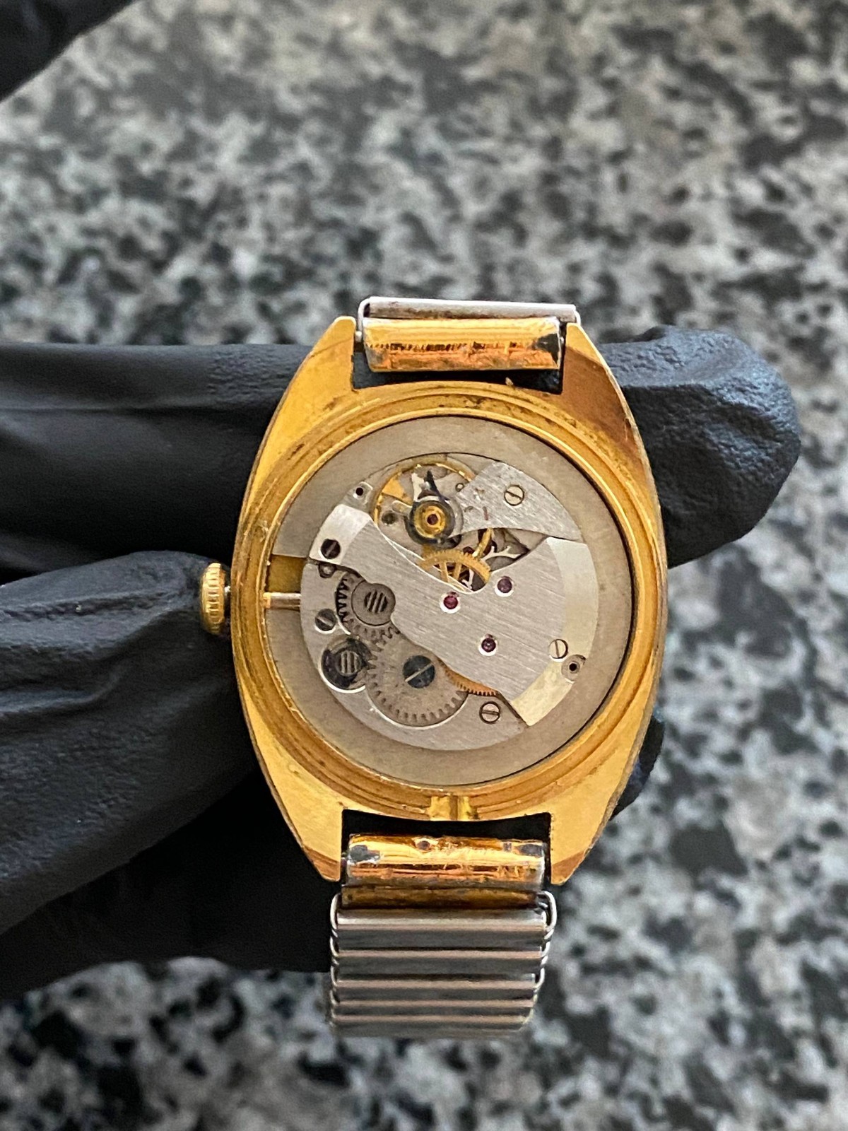 Vintage Zaria zarja Watch Original Soviet mechanical Wristwach Gold Platet Au-10