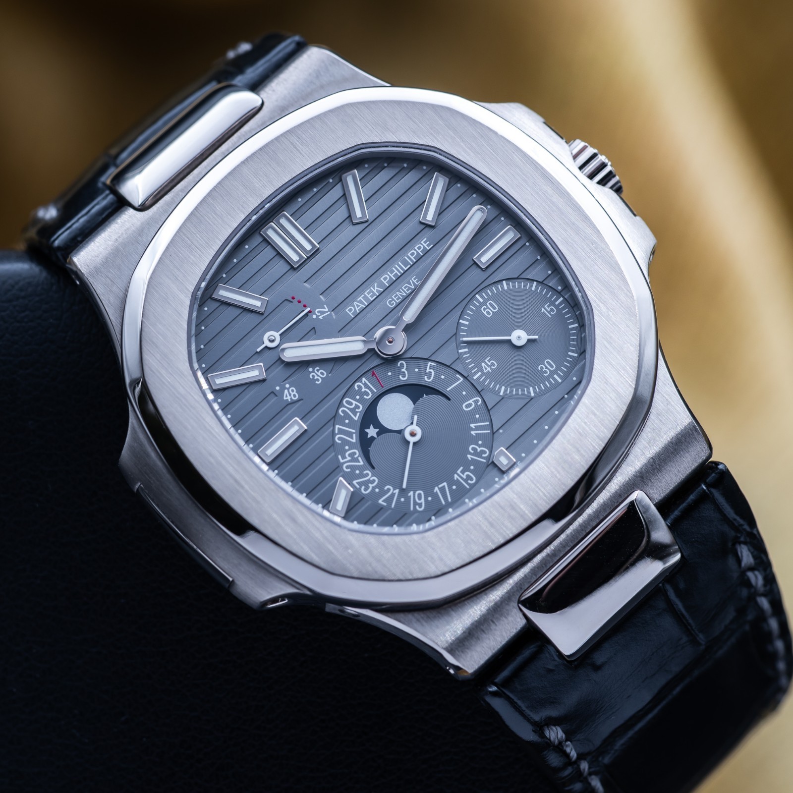 Patek Philippe Nautilus Moon Phase White Gold 40mm 5712G-001 – Box & Papers