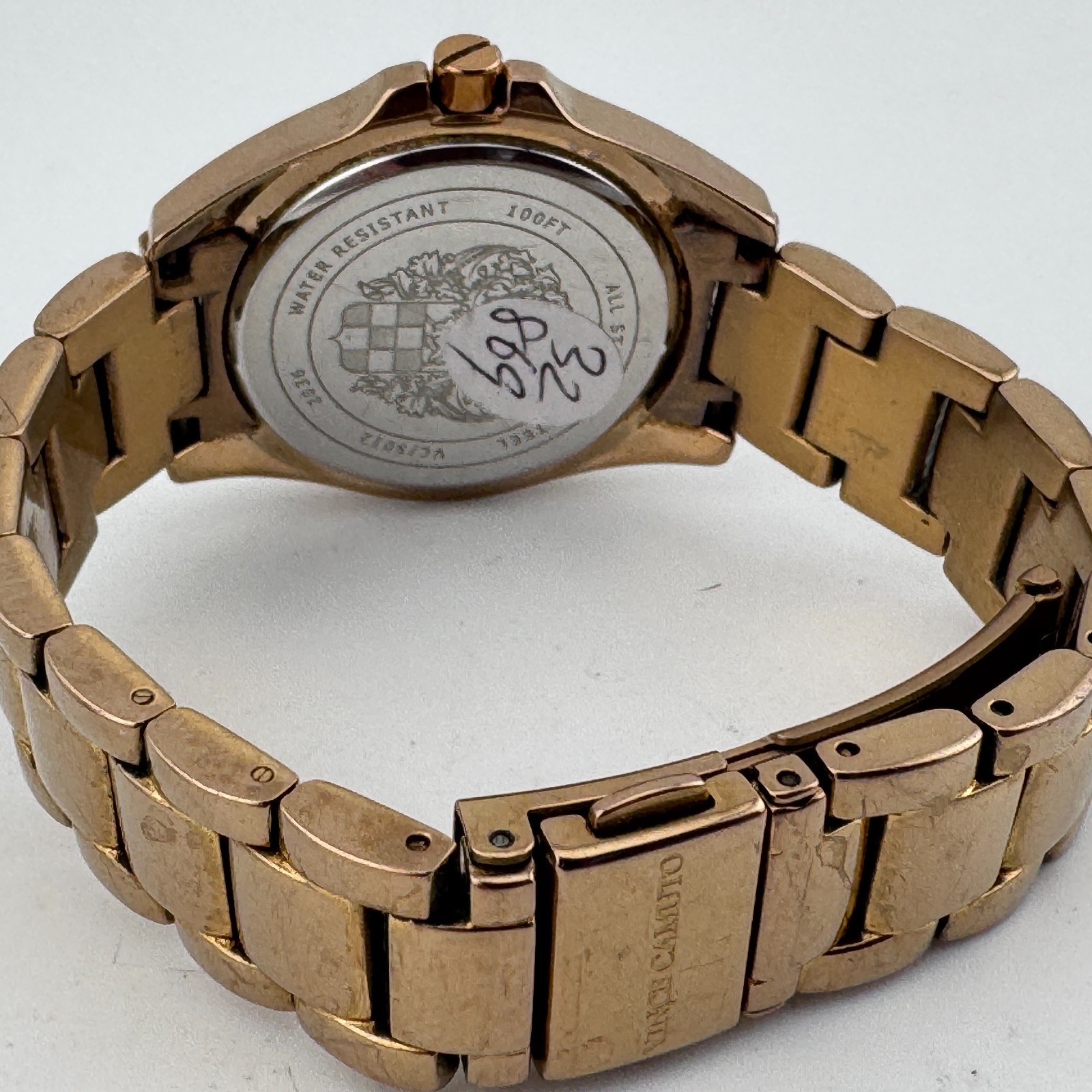 Vince Camuto Quartz Watch VC/5012 Women Rose Gold Steel Analog New Battery 6.25″