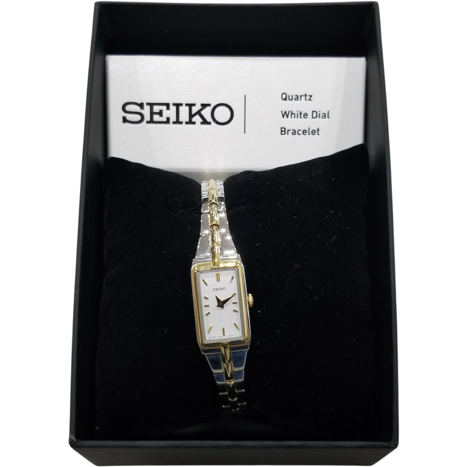 Seiko Essentials White Dial Two-Tone Stainless Steel Women’s Watch SWR044