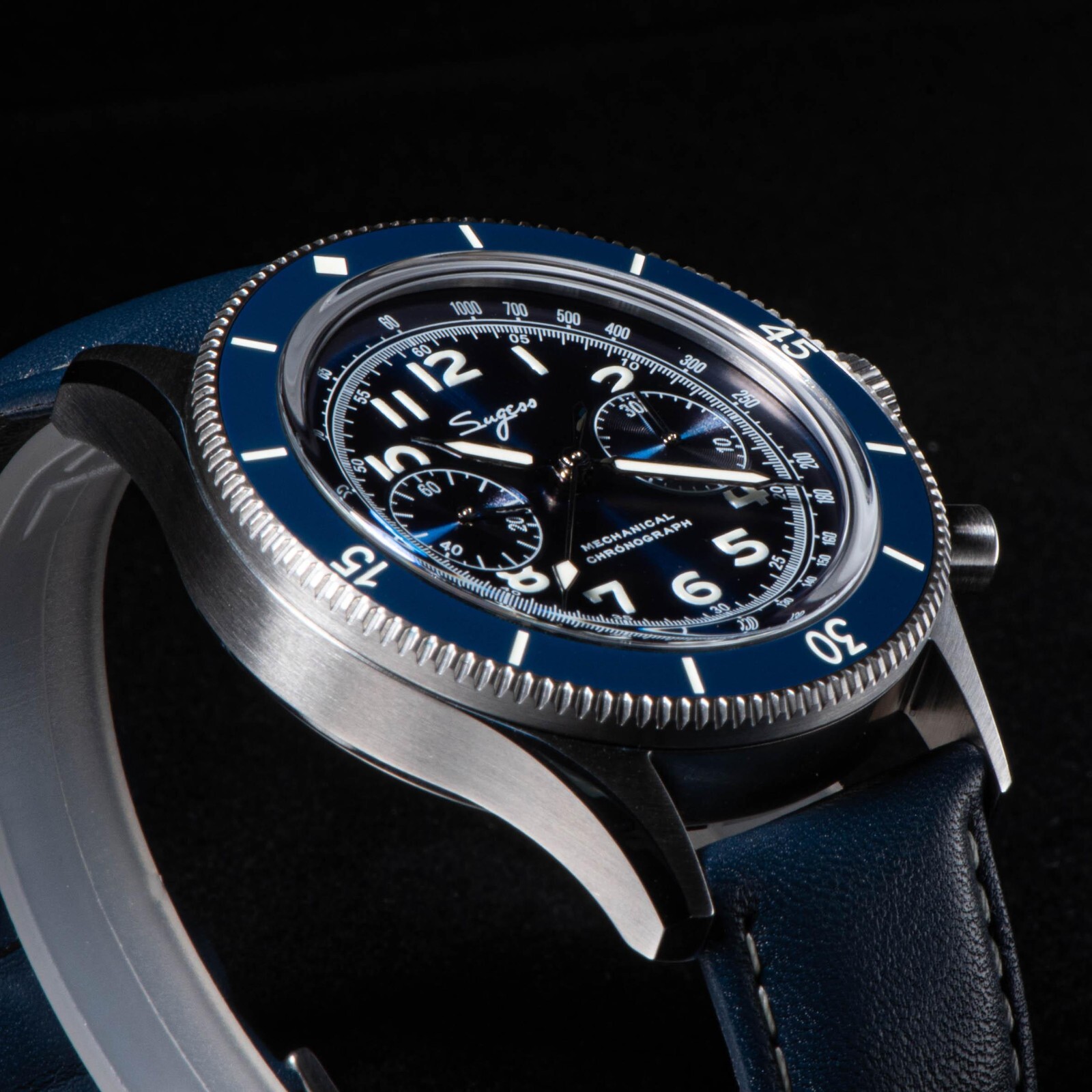 Sugess Chrono Heritage SWAN NECK Chrono Aviator Watch SEAGULL 1963 S423.01.E