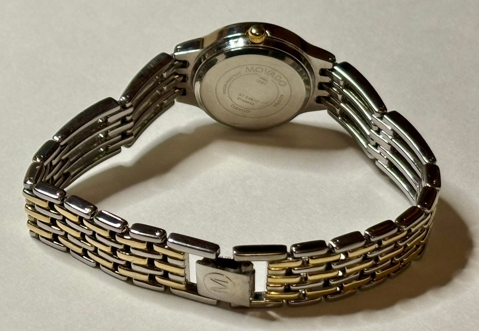 Lady’s Movado (Swiss) Esperanza two tone stainless steel wristwatch