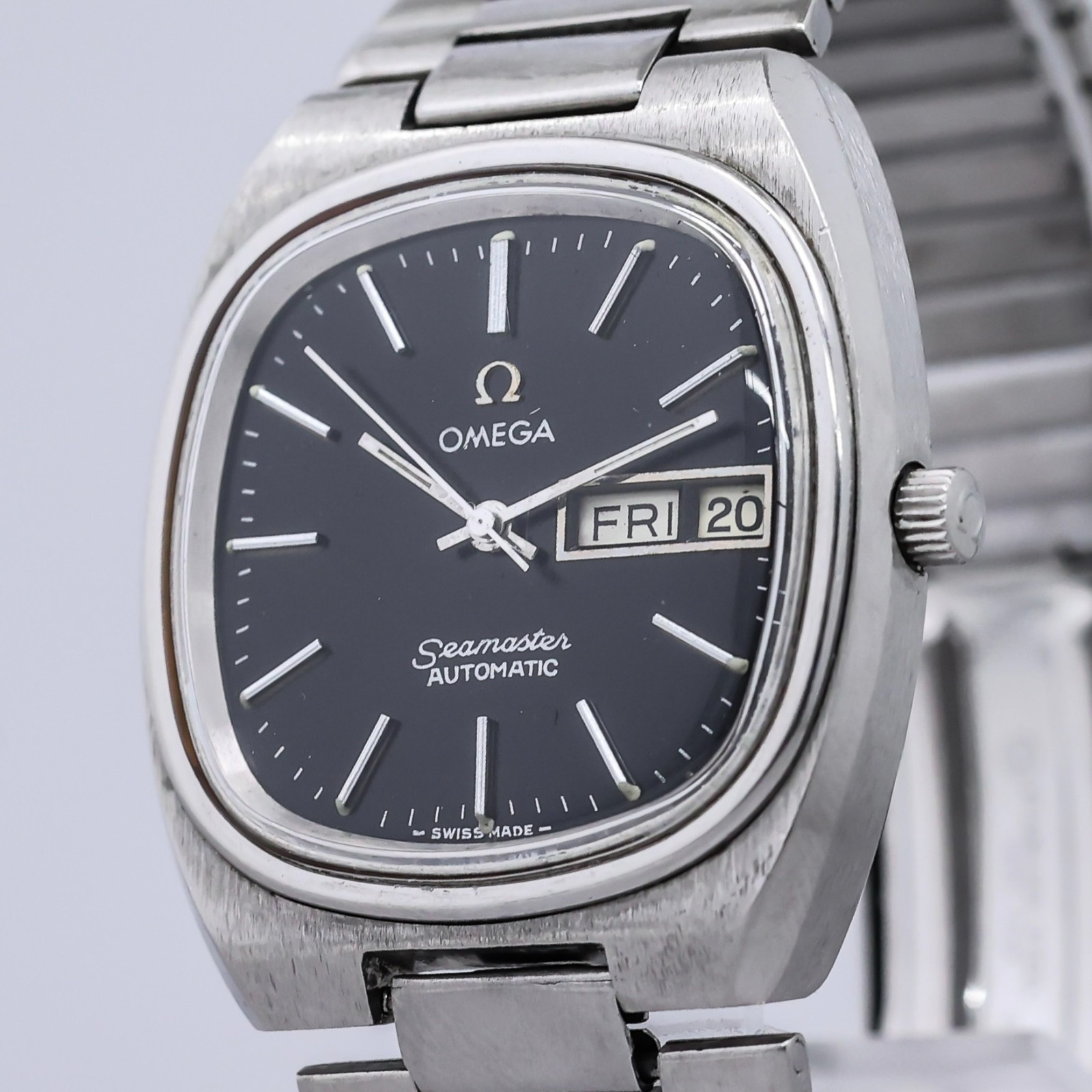 OH Serviced *NEAR MINT* Vintage 1978 OMEGA Seamaster Cal.1020 AT Black 35mm Mens
