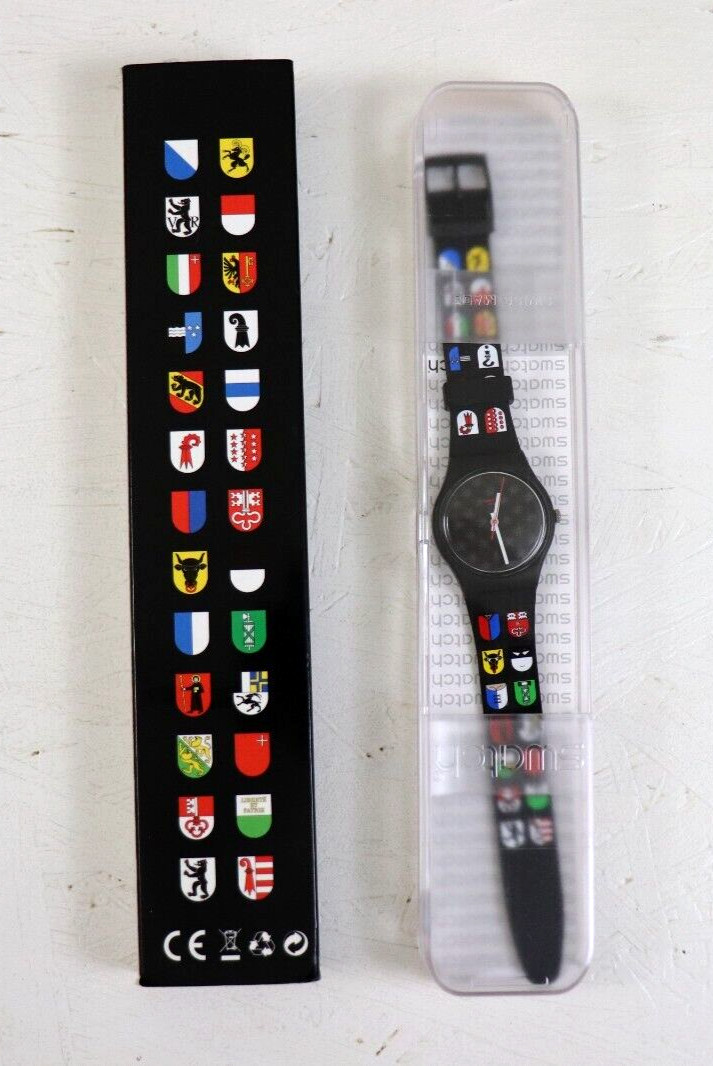Swatch D’Schwizer Watch Swiss Humor Silicone Band 2012 Limited Edition Coat of A