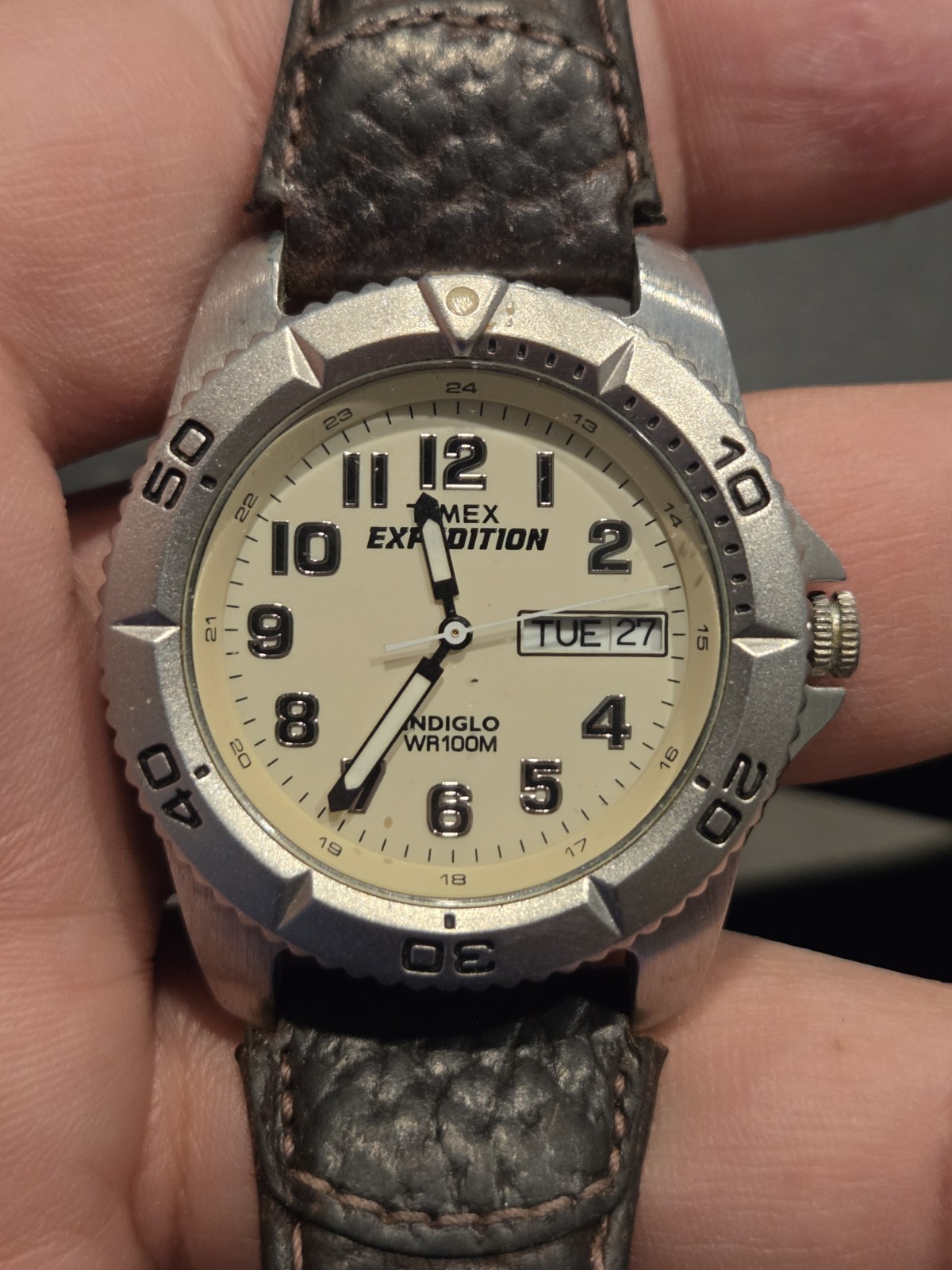 Timex Expedition Traditional Watch, Rugged, 39mm, Leather Saddle Band T46681 C38