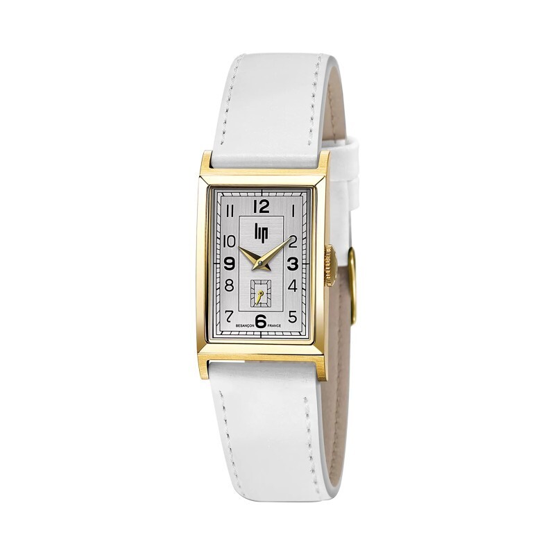 Lip Churchill T18 671441 Women White Leather Strap Dial Watch Quartz 38.5mm