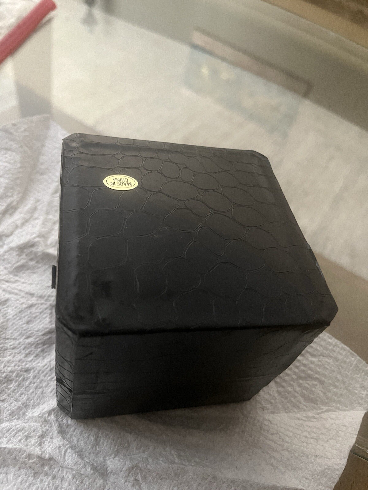 Coldwater Creek Pedre Croc n Scroll Women’s Watch W Croc Leather&Box New Battery