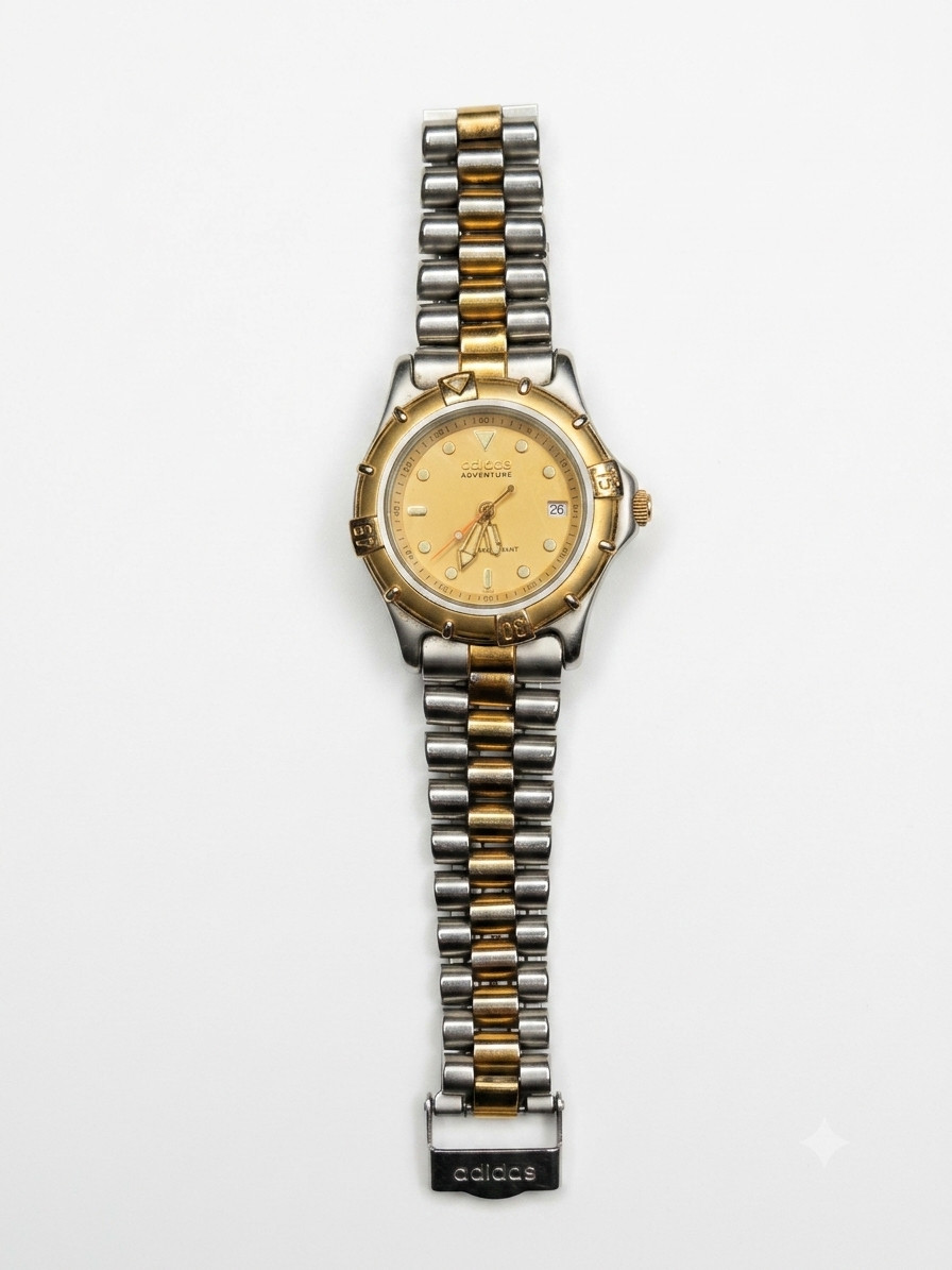 ​”Vintage Adidas Adventure watch with scratches. Not working, for repair/parts.”