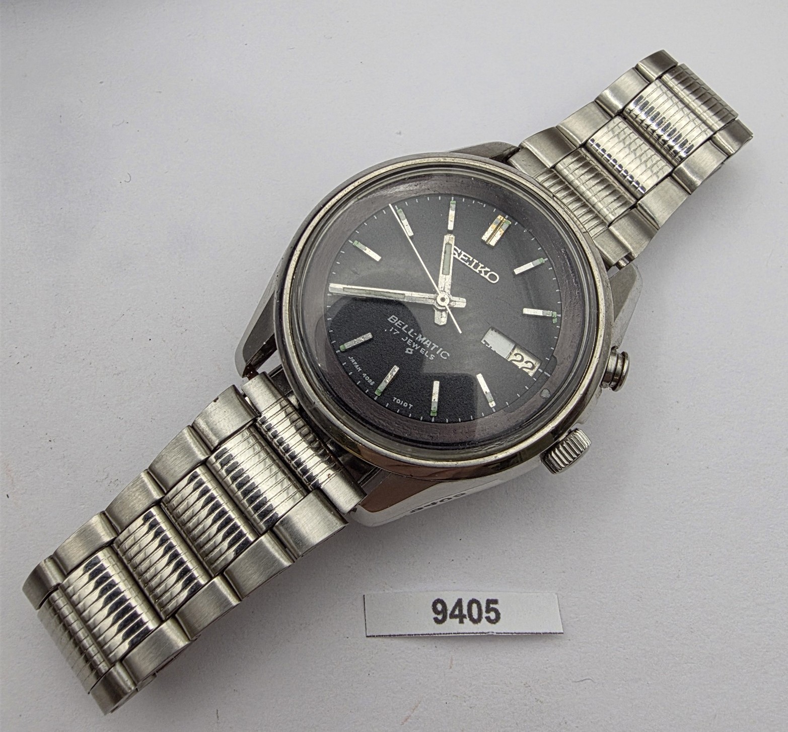 PROJECT FIX SEIKO BELLMATIC 4006 6031 MENS 381333 DAY DATE WATCH US TARIFF PAID