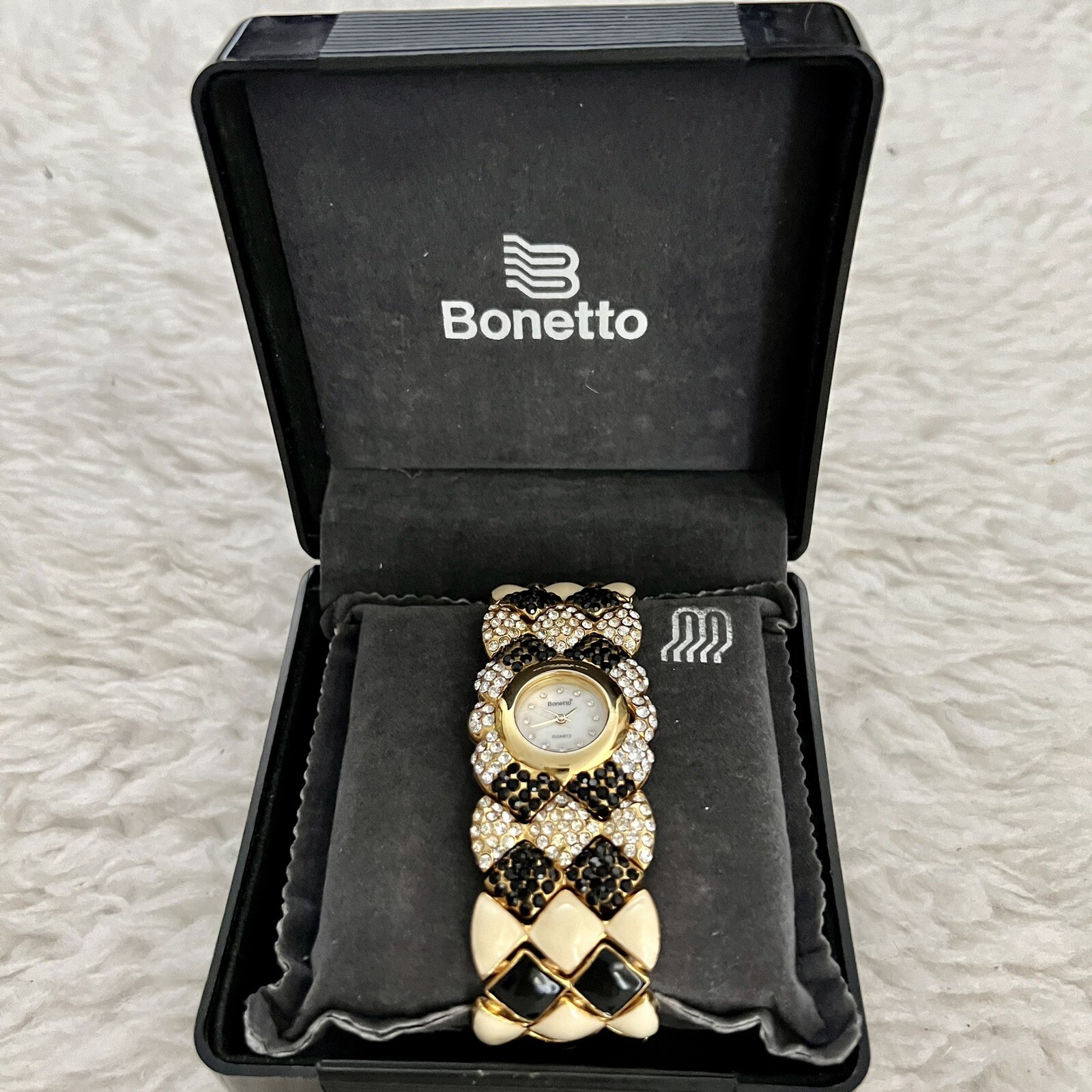 Bonetto Vintage Rhinestones Ladies Watch W/ Box