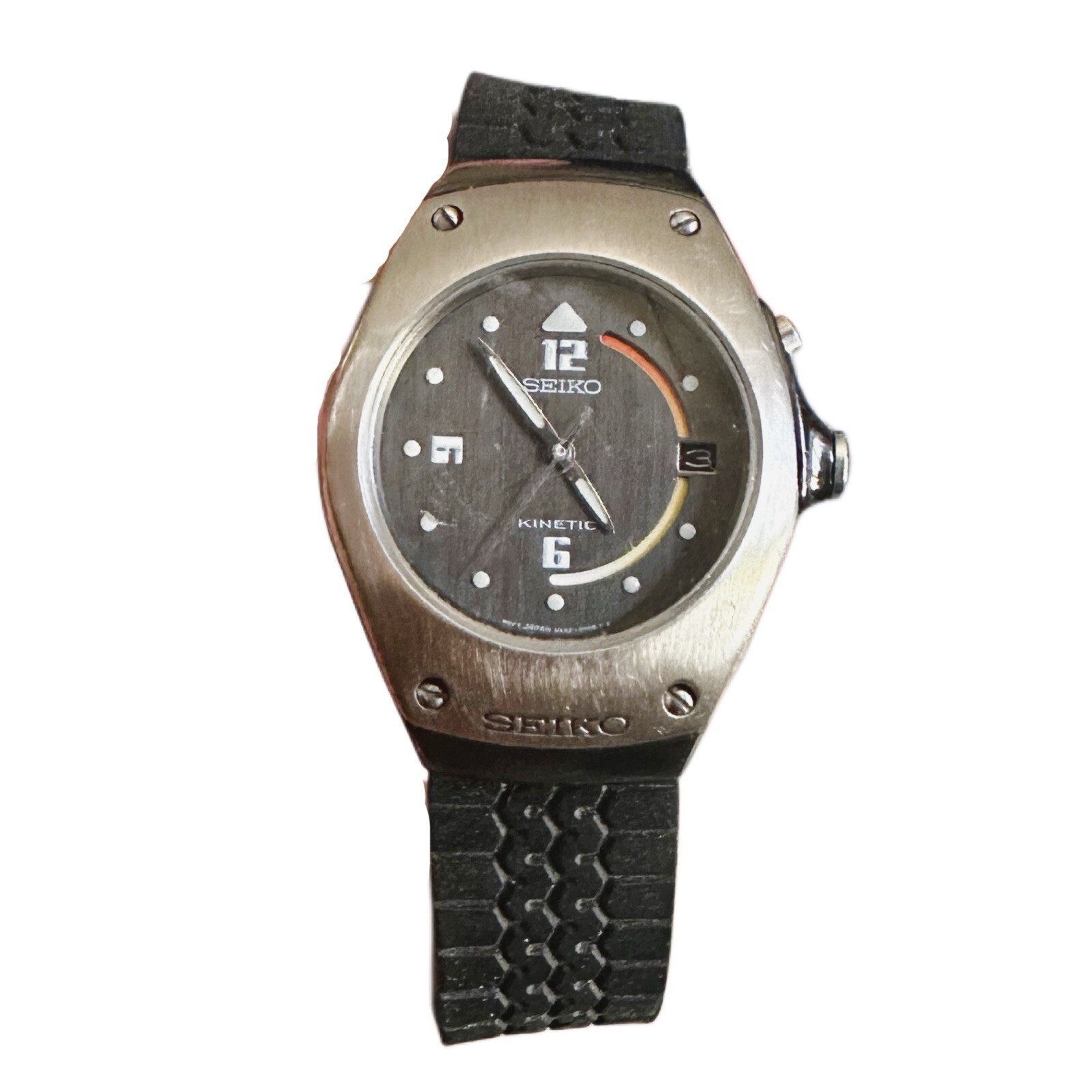 Seiko Arctura Kinetic Watch 5M42-0E39 Stainless Steel VINTAGE Collectible