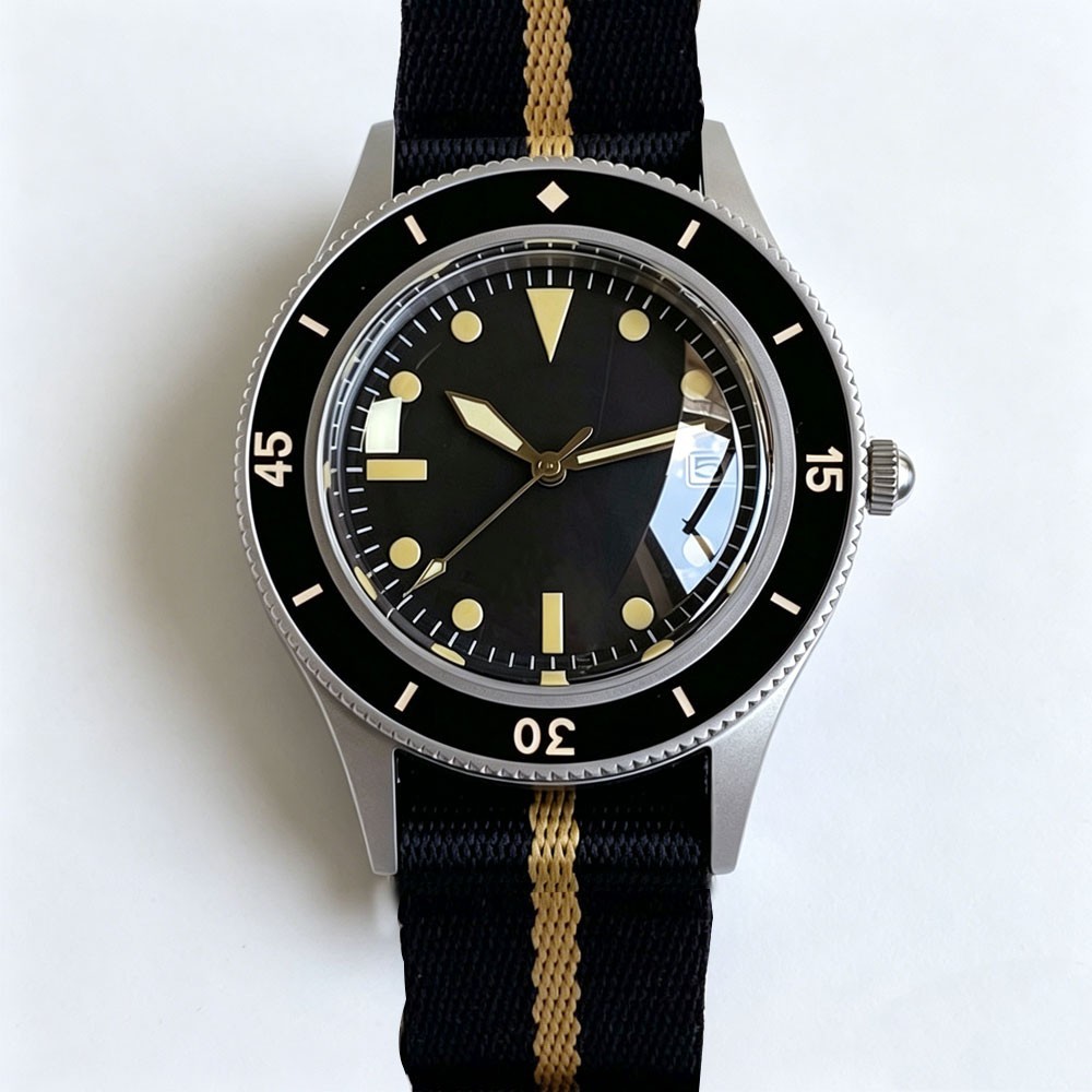 Tandorio Domed Sapphire 40mm Men’s Watch NH35/Miyota8215 Movt 50-Fathoms Style