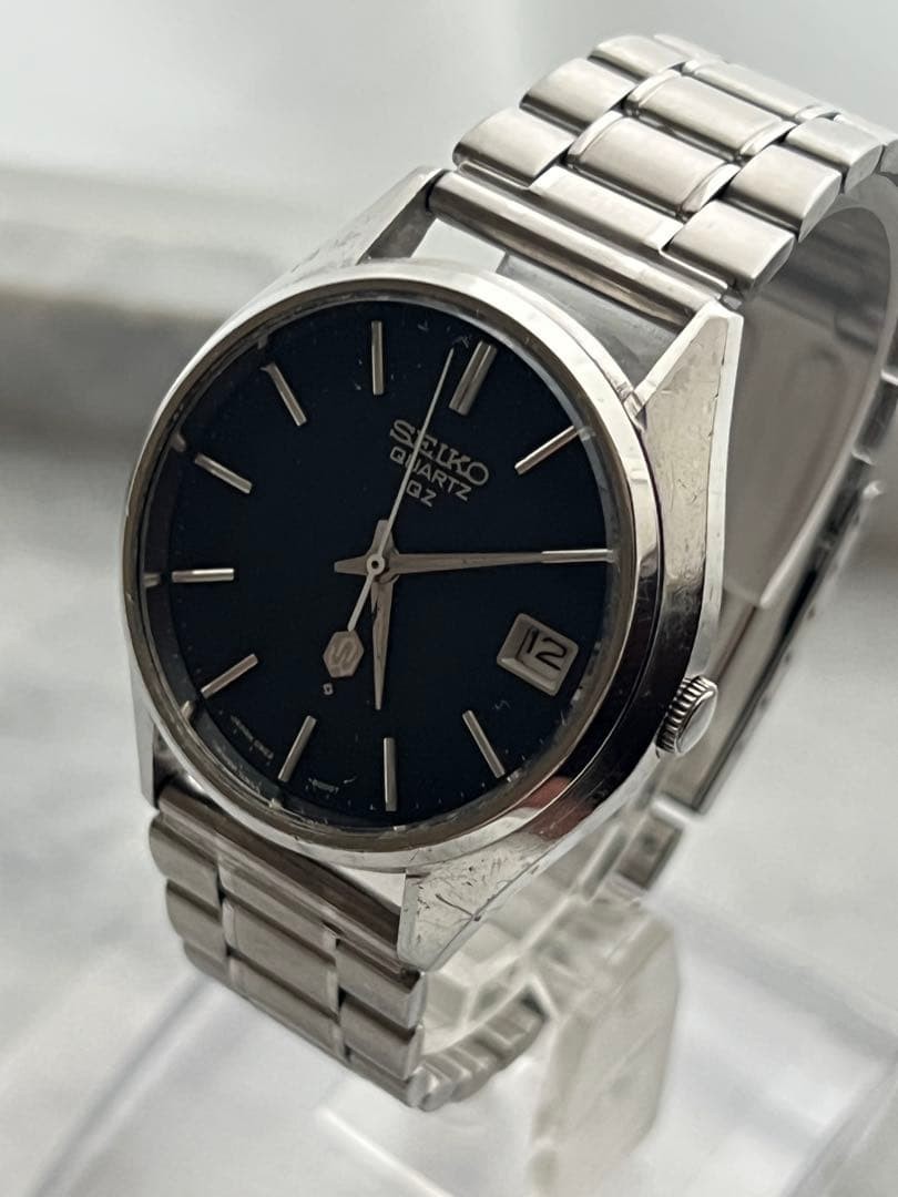 Seiko QZ Navy Date Quartz Watch Men Stainless Steel Used SA110
