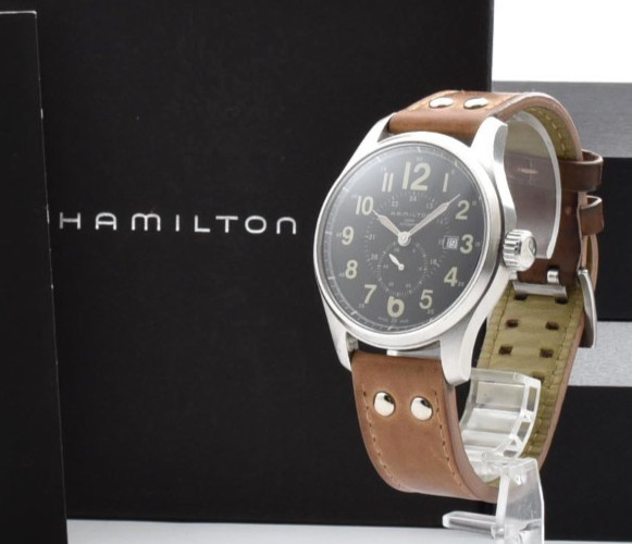 [Exc+5] Hamilton Khaki Field Officer H706550 Automatic Black Men’s Watch Swiss