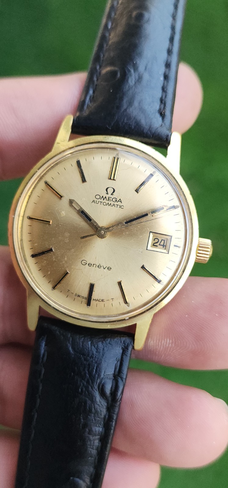 Vintage Omega Geneve Automatic 166.070 Cal 565 Mens 34 mm Date Watch