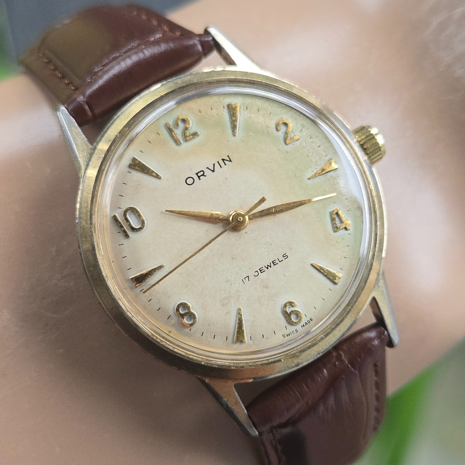 Vintage ORVIN by TRADITION men’s manual wind watch swiss made 1960s