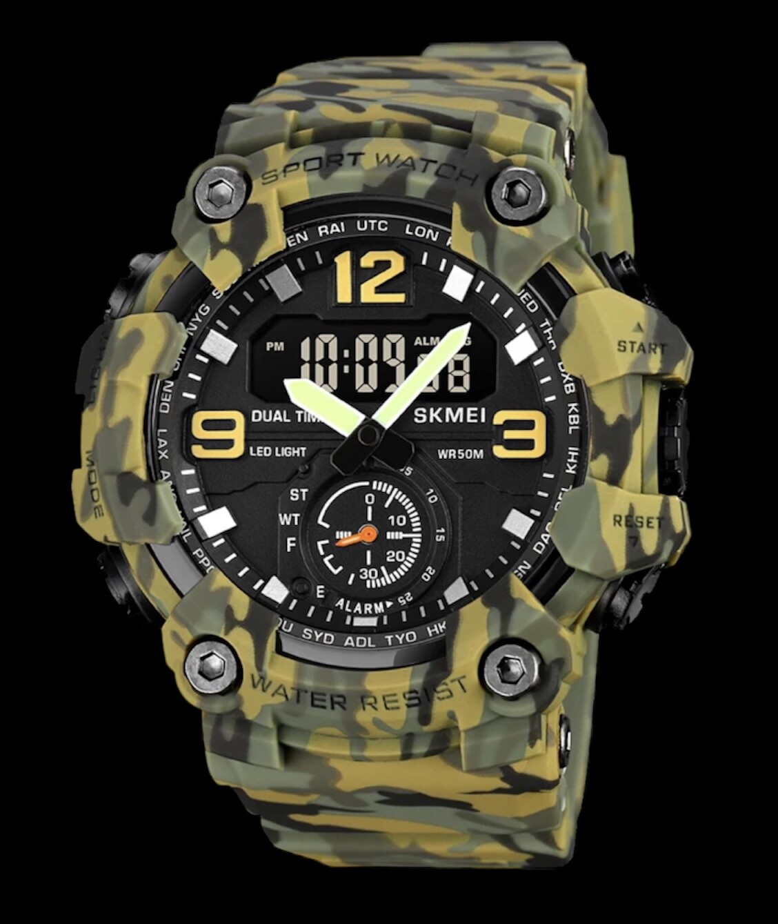 Men Large OVERSIZED Waterproof Digital Sports Military Tactical WRIST WATCH 54mm
