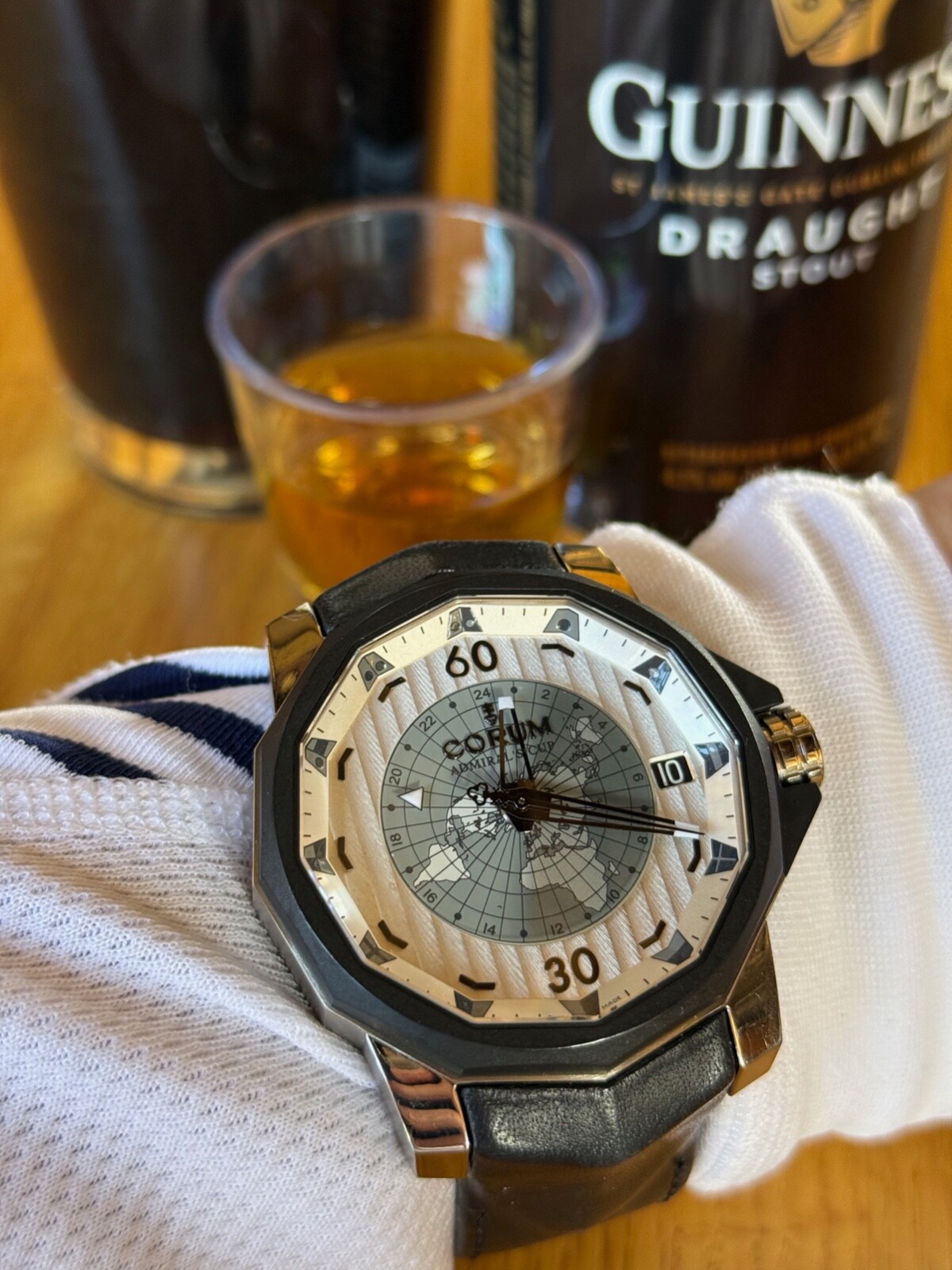 Corum Admiral’s Cup Challenger 48 Day/Night GMT Titanium LTD Ed of 150; X-Strap