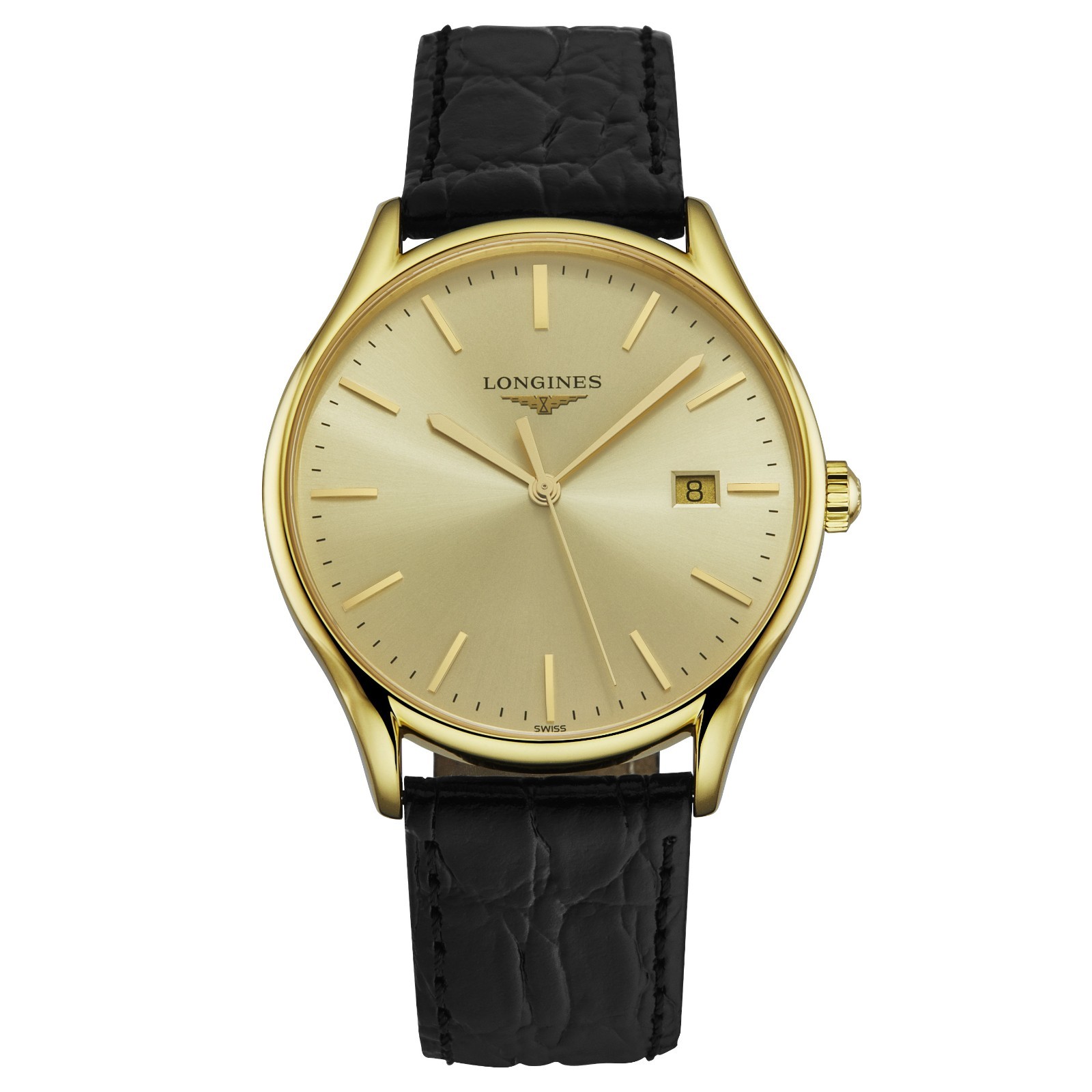 Longines Women’s Lyre Champagne Dial Leather Strap Automatic Watch L4.860.2.32.2