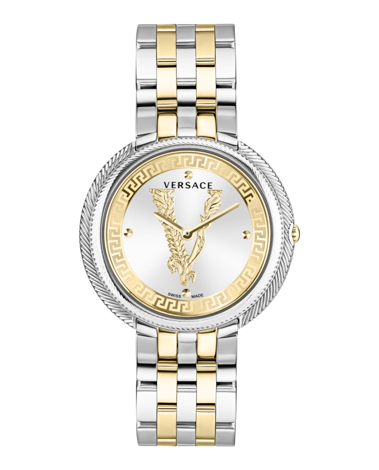 Versace Womens Two Tone 38mm Bracelet Fashion Watch