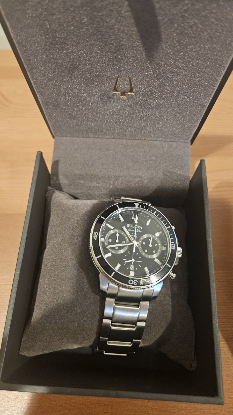 Bulova Marine Star 45mm Stainless Steel Silver Bracelet Men’s Watch – (96B272)