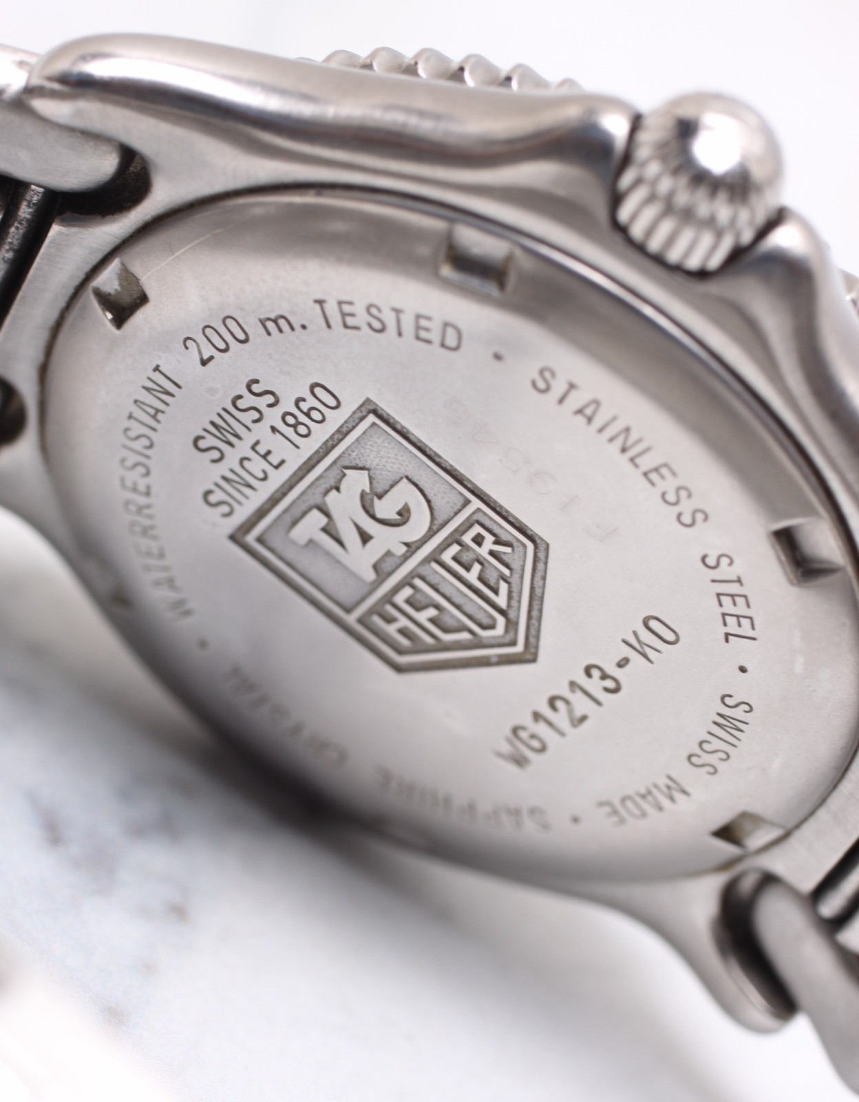 Vintage *EXC+5* TAG Heuer S/el WG1213-K0 Gray Dial Quartz Mens Watch JAPAN