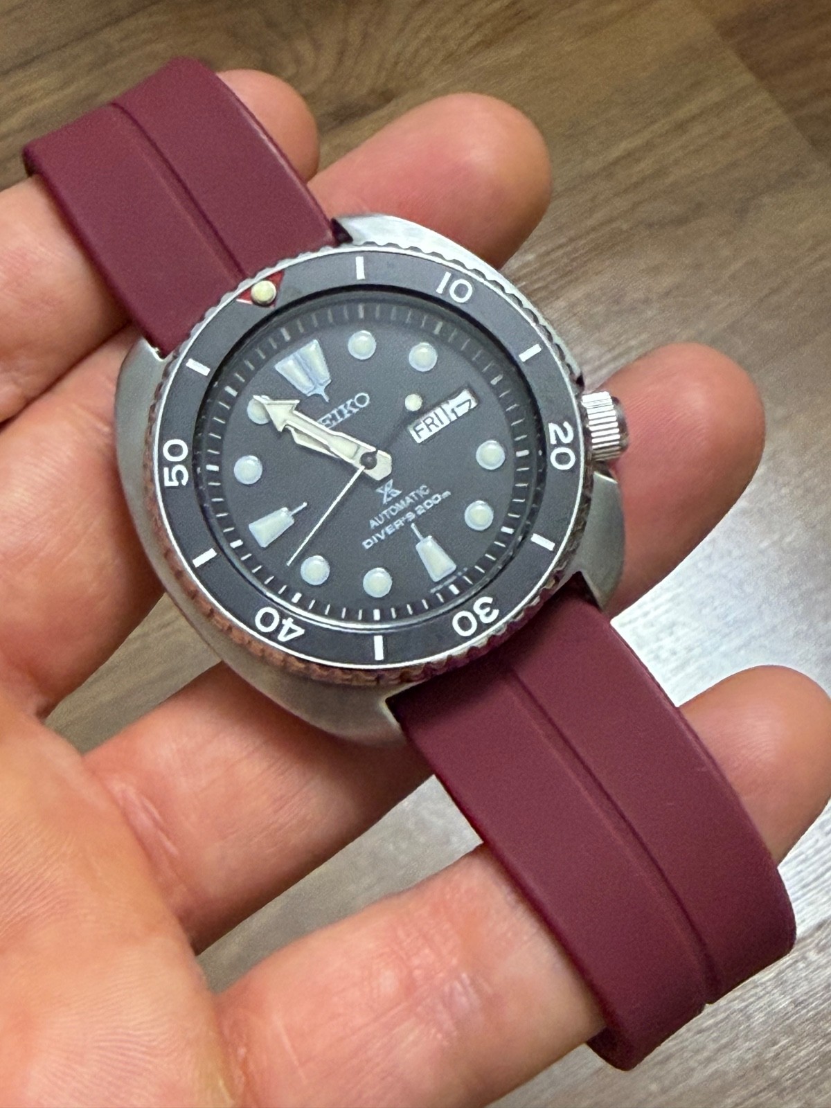 Vintage Seiko Tourtle 4R36-04Y0 Diver Automatic Watch SRP755
