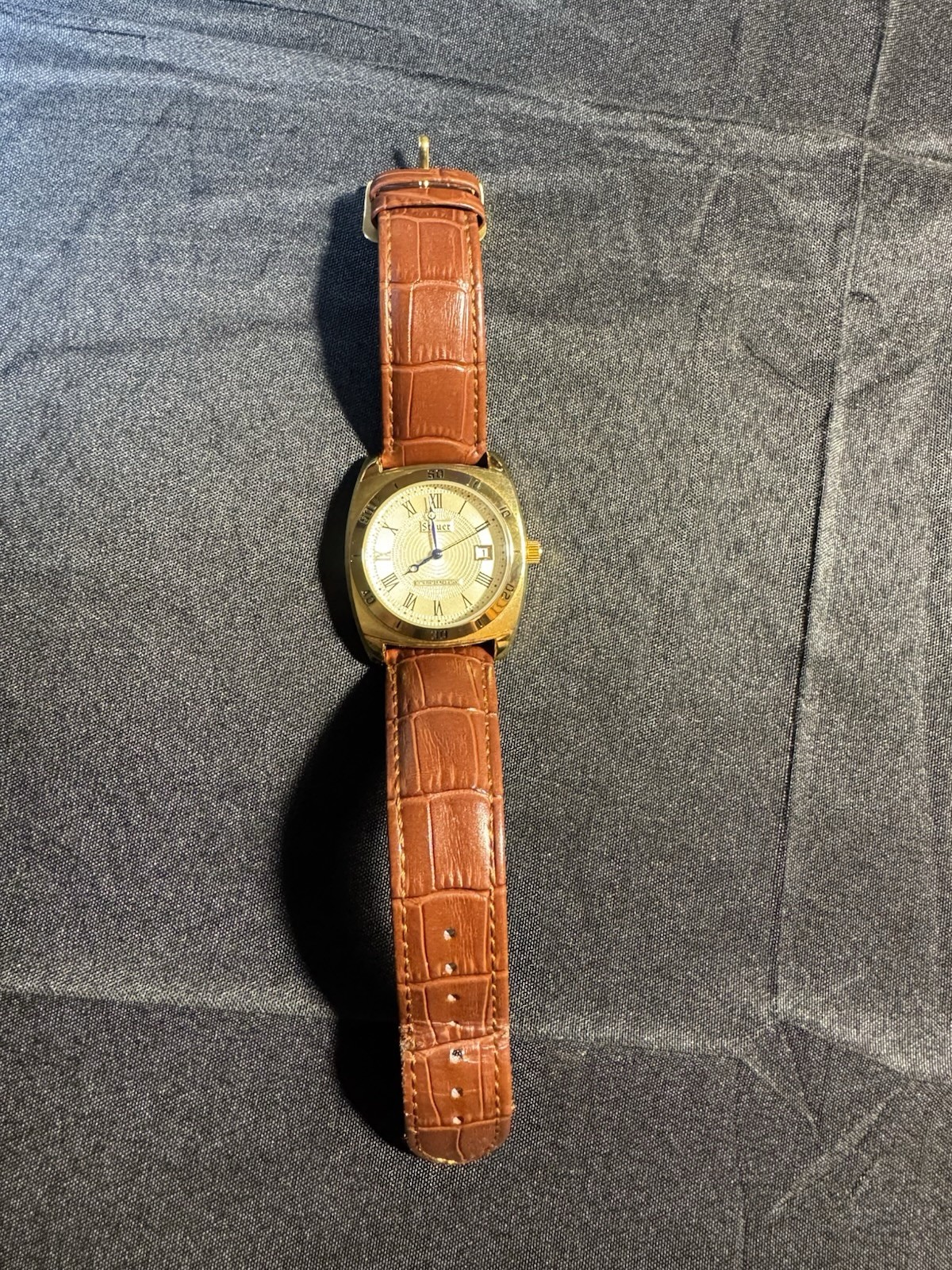 Stauer TimeMaster Piezo Men’s Watch Brown Leather Band