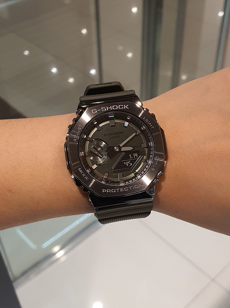 Casio G-Shock GM-2100B-3ADR Metal Covered Green Analog Digital Watch 200M