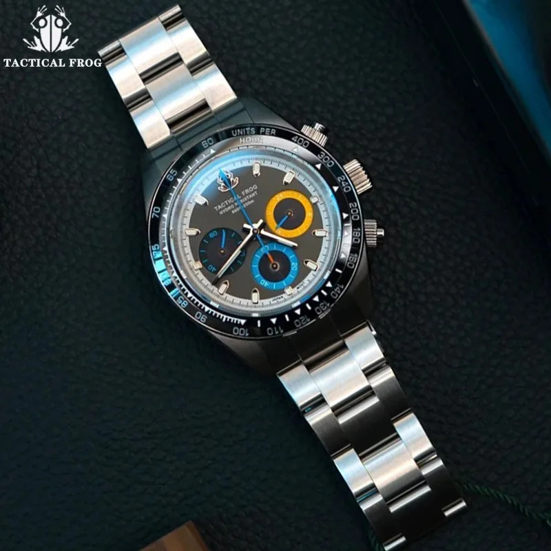 HEIMDALLR Tactical Frog 41mm Solar Chronograph Watch VS75 Sapphire 200m Dive