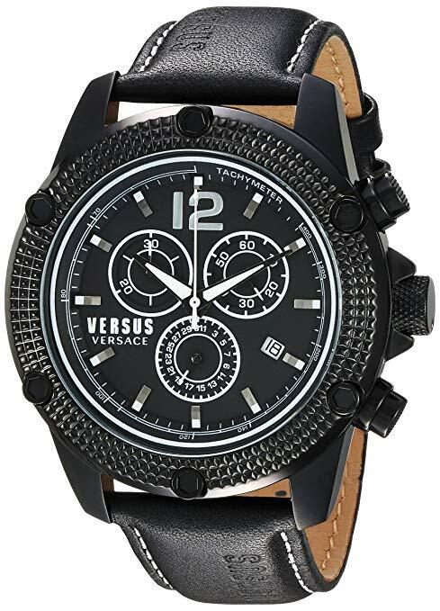 Versus by Versace Men’s SOC090015 AVENTURA Chronograph Quartz Leather Watch