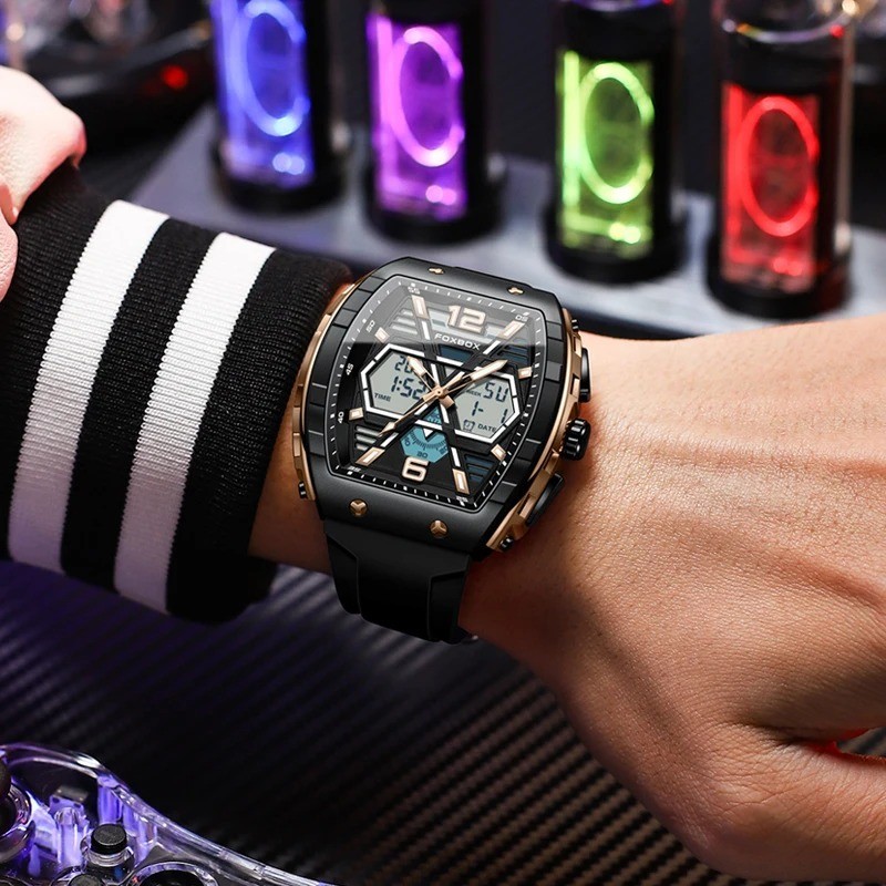 LIGE Digital Men Military Watch 50m Waterproof Wristwatch LED Quartz watch Sport