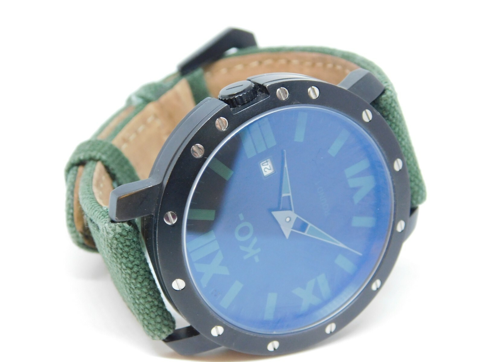 KO Knock Out K1108 Genuine Leather Quartz Analog Men’s Watch New Battery