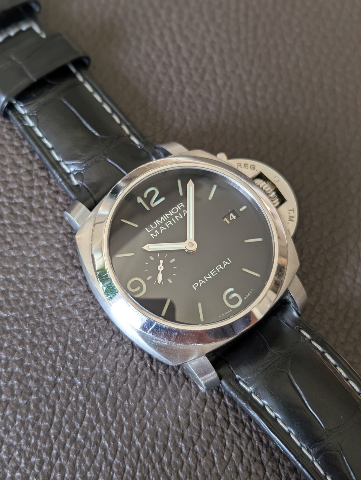 Panerai Luminor Marina 1950 3 Days 44mm Watch PAM00312 With Box & Papers