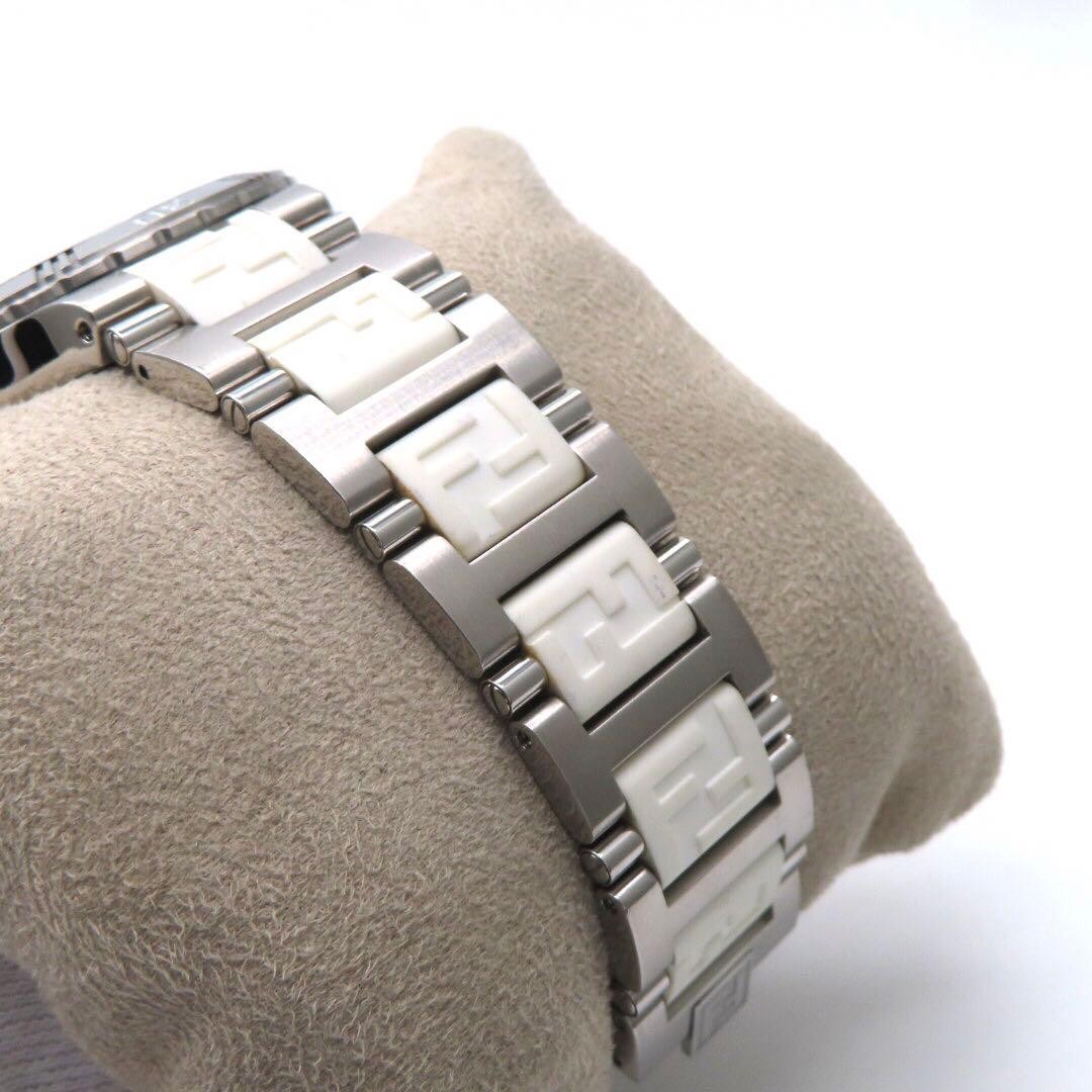 Fendi 4800M Chronograph White Mens Watch Quartz Japan 077718