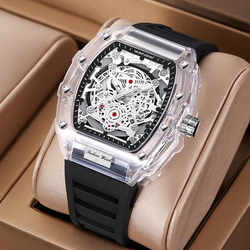 KIMSDUN Transparent Men’s Watch Quartz Wristwatch Luminous Waterproof watch