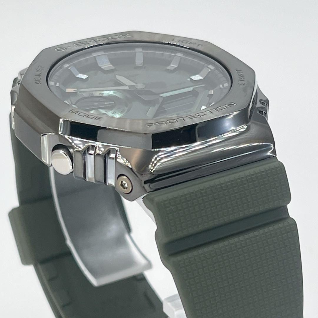 Excellent condition new battery G SHOCK GM 2100B green Casioak watch