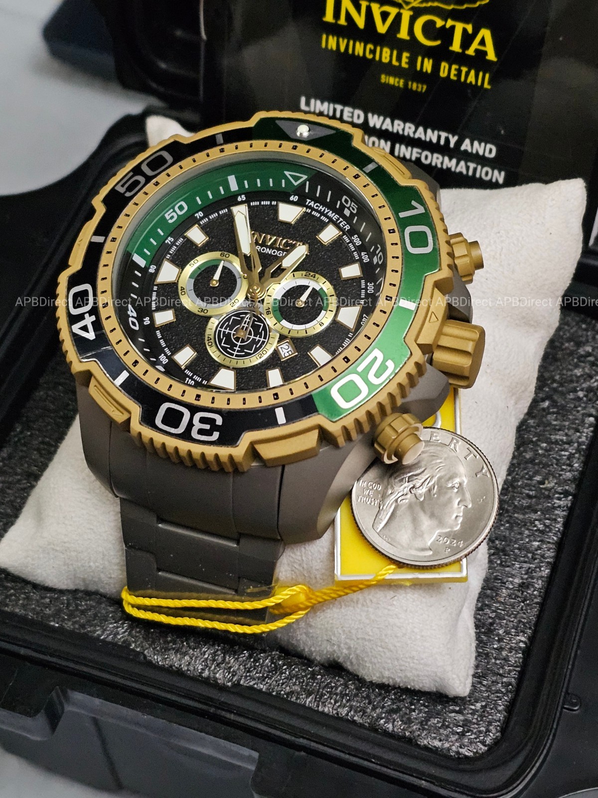 Invicta – FULL TITANIUM – 65mm Case & Bracelet – TI-22 Chronograph – Mens watch