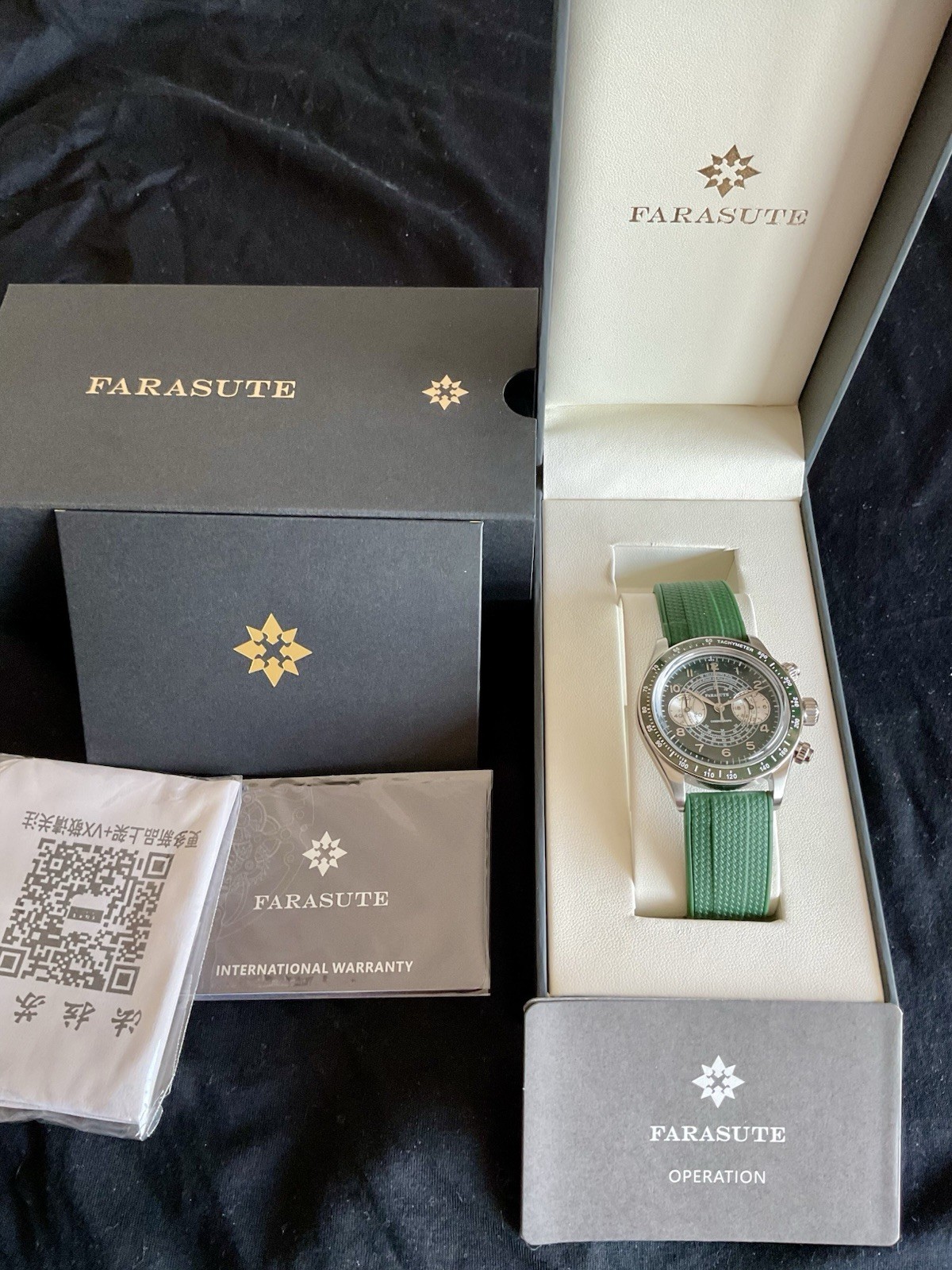 Brand New Full Set Vintage Style Farasute Chronograph Telemetre Scale Tachymeter