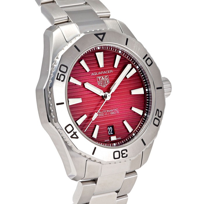 TAG Heuer Aquaracer WBP2114.BA0627 Stainless Steel 40.0mm Red Dial #YKW859