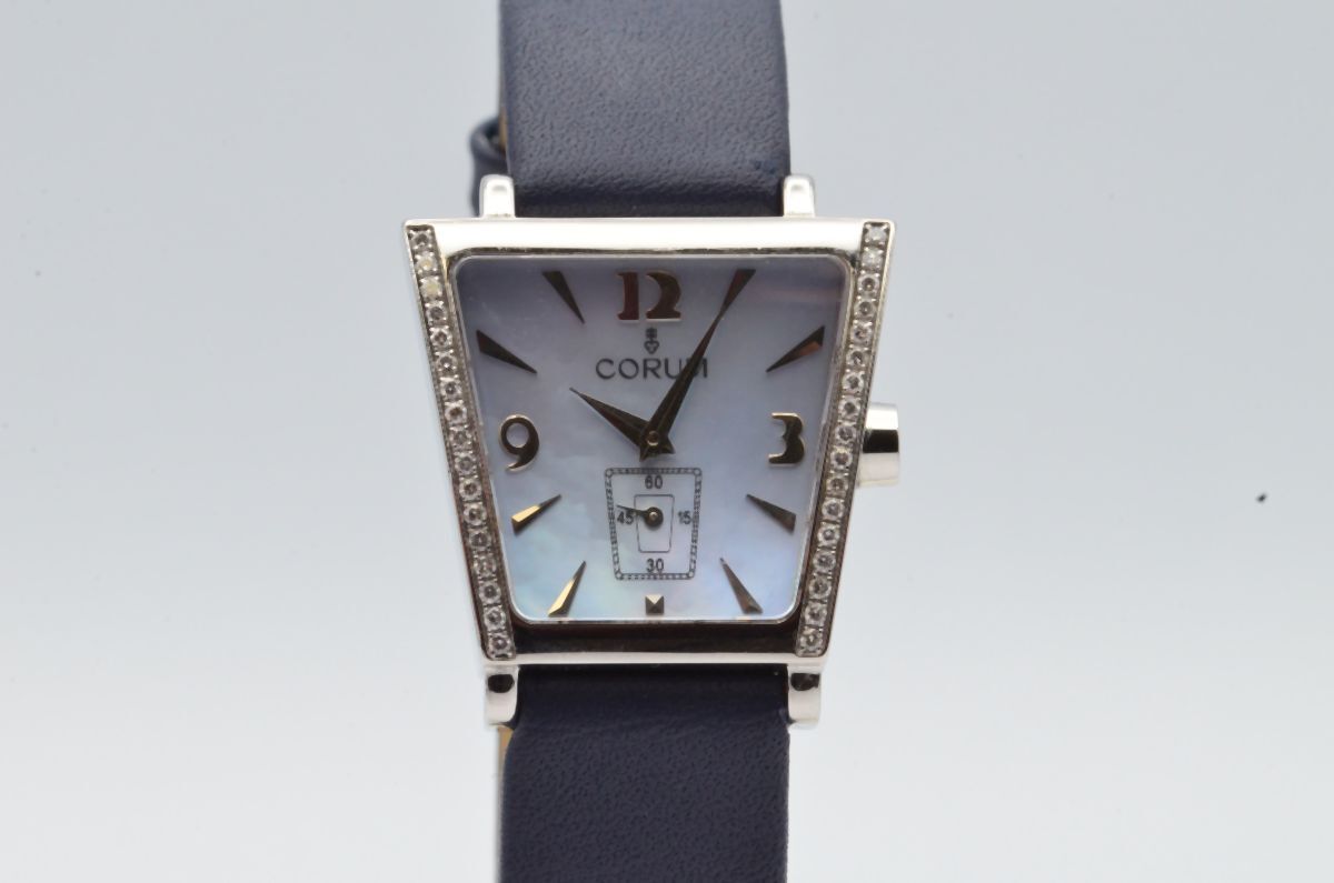 Corum Trapeze Ladies Watch 24Mm Steel 105.304.20 Good Condition Quartz Diamonds