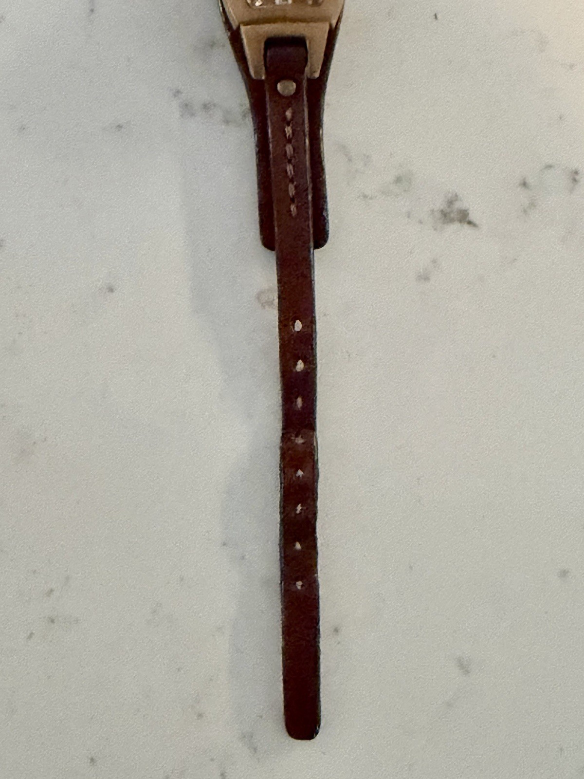FOSSIL Womens Watch JR-9760 Date Brown Leather Bund Strap Quartz New Battery